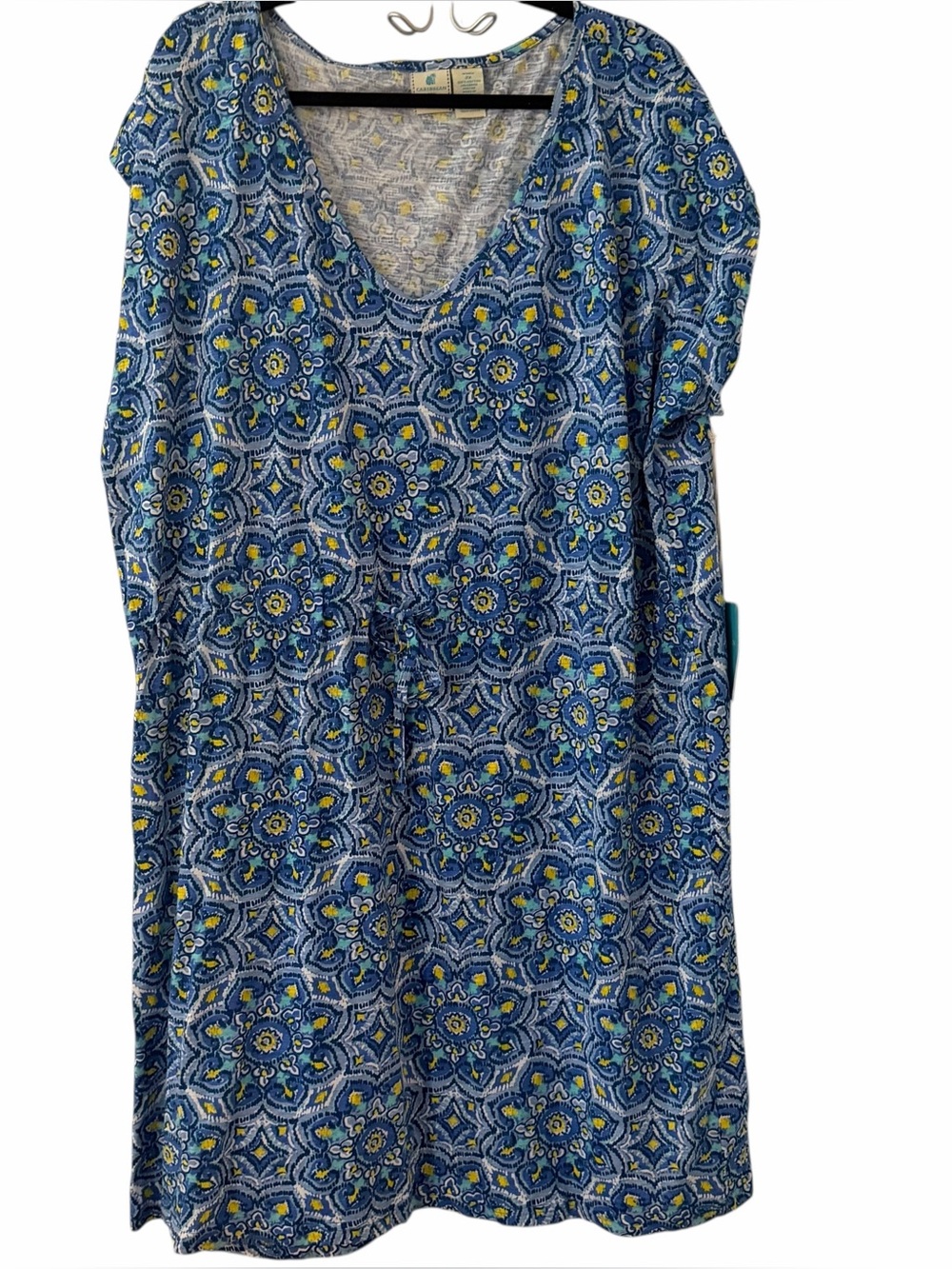 Caribbean Joe "Cabana Crazed" Tropical Paisley Dress Size: 2X NWT
